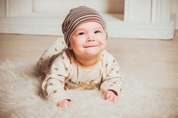 Baby boy crawling