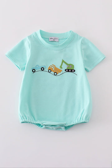 Blue truck embroidery bubble