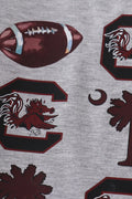 South Carolina football-themed boy's top with playful team graphics.