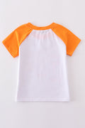 Tennessee football-themed boy's top with vibrant orange and white print.
