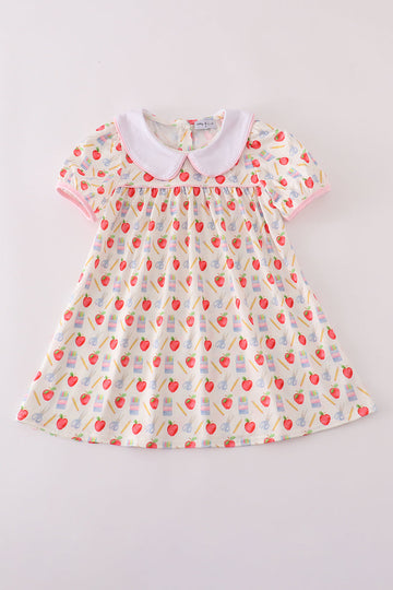 Apple pencil print dress