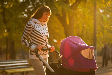 Mother using a stroller