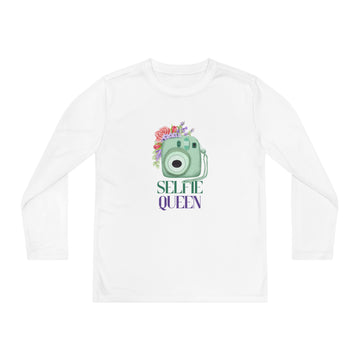 Selfie Queen Youth Long Sleeve Competitor Tee