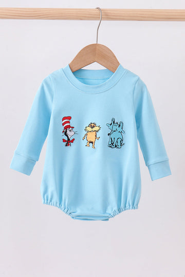 Blue character embroidery bubble