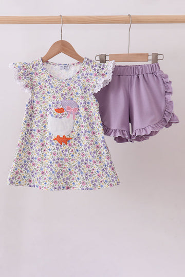 Goose Floral Appliqué Set
