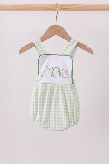 Bunny embroidery gingham bubble