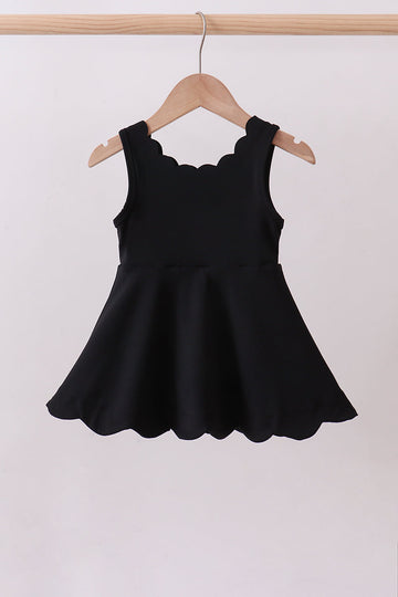 Black scalloped active  mom&me dress