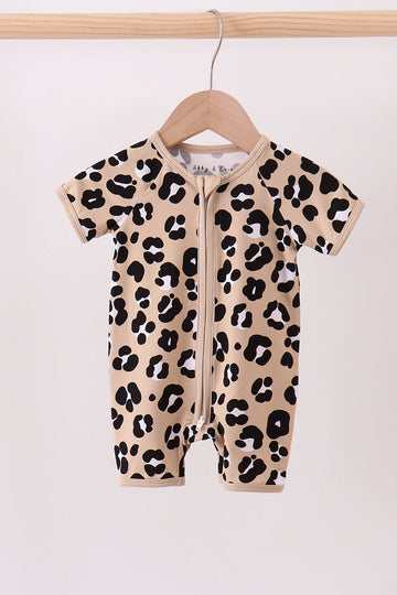 Leopard bamboo romper