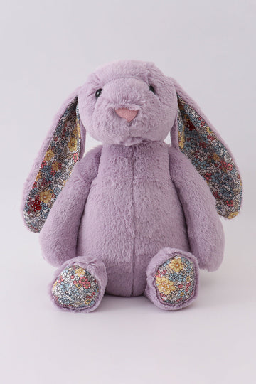 Purple floral plush bunny