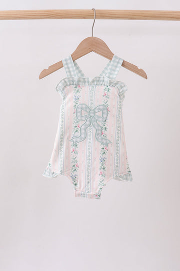 Bow Floral Applique Bubble