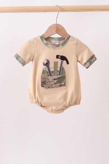 Khaki Toolbox Applique Bubble