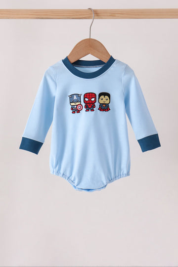 Blue character embroidery bubble