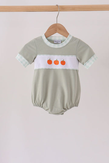 Sage pumpkin embroidery bubble