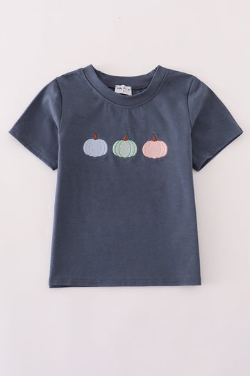 Blue embroidery top
