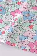 Floral bunny embroidery dress with pastel colors, perfect for spring outings.