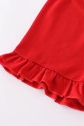 Blue flag embroidery set: cozy children's outfit with playful flag patterns.