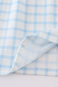 Blue flag embroidery set: cozy children's outfit with playful flag patterns.