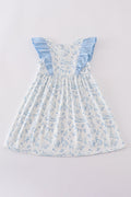 Adorable Easter dress with duck and bunny print, perfect for spring celebrations.