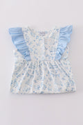 Adorable Easter dress with duck and bunny print, perfect for spring celebrations.