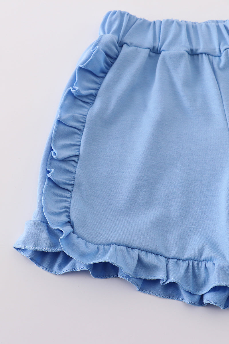 Adorable bow trellis print set with delicate embroidery, perfect for playful adventures.