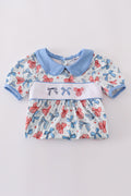Adorable bow trellis print set with delicate embroidery, perfect for playful adventures.