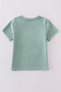 Green top with playful duck applique, perfect for kids' everyday adventures.