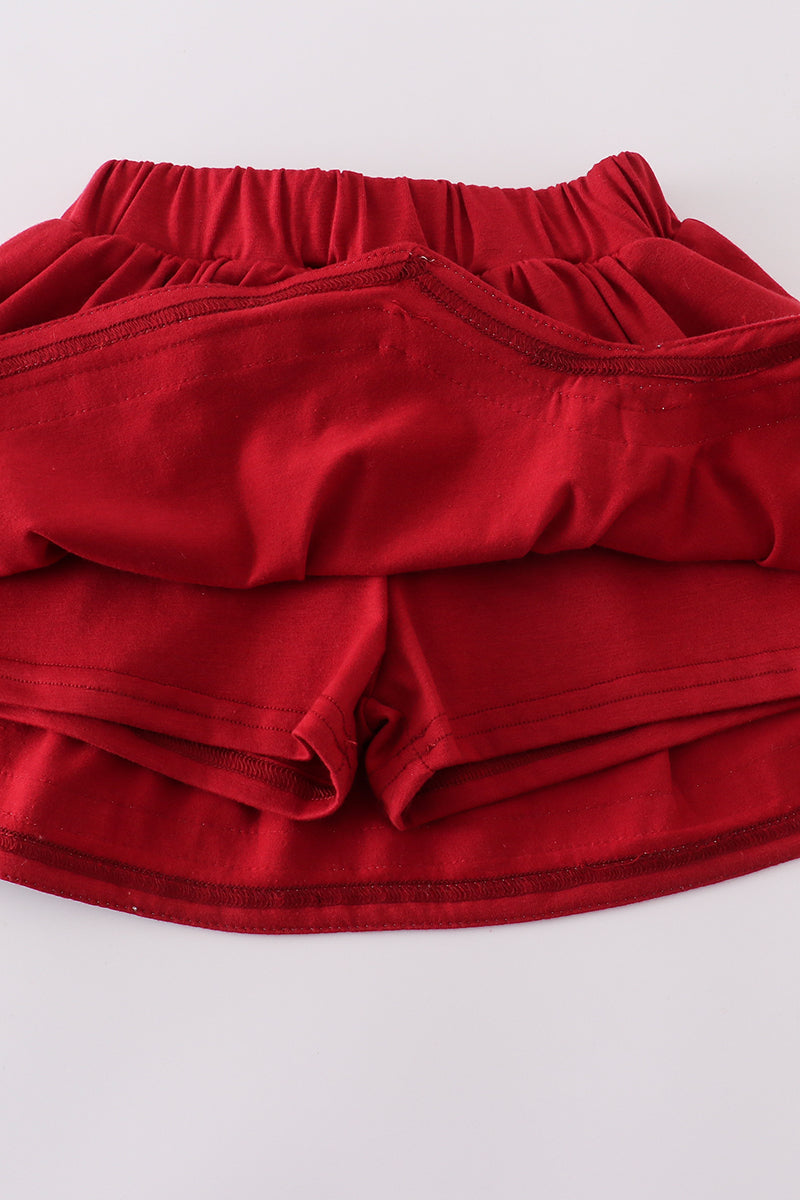 Cheerful children's Alabama skorts set with cute embroidery, perfect for game day fun.