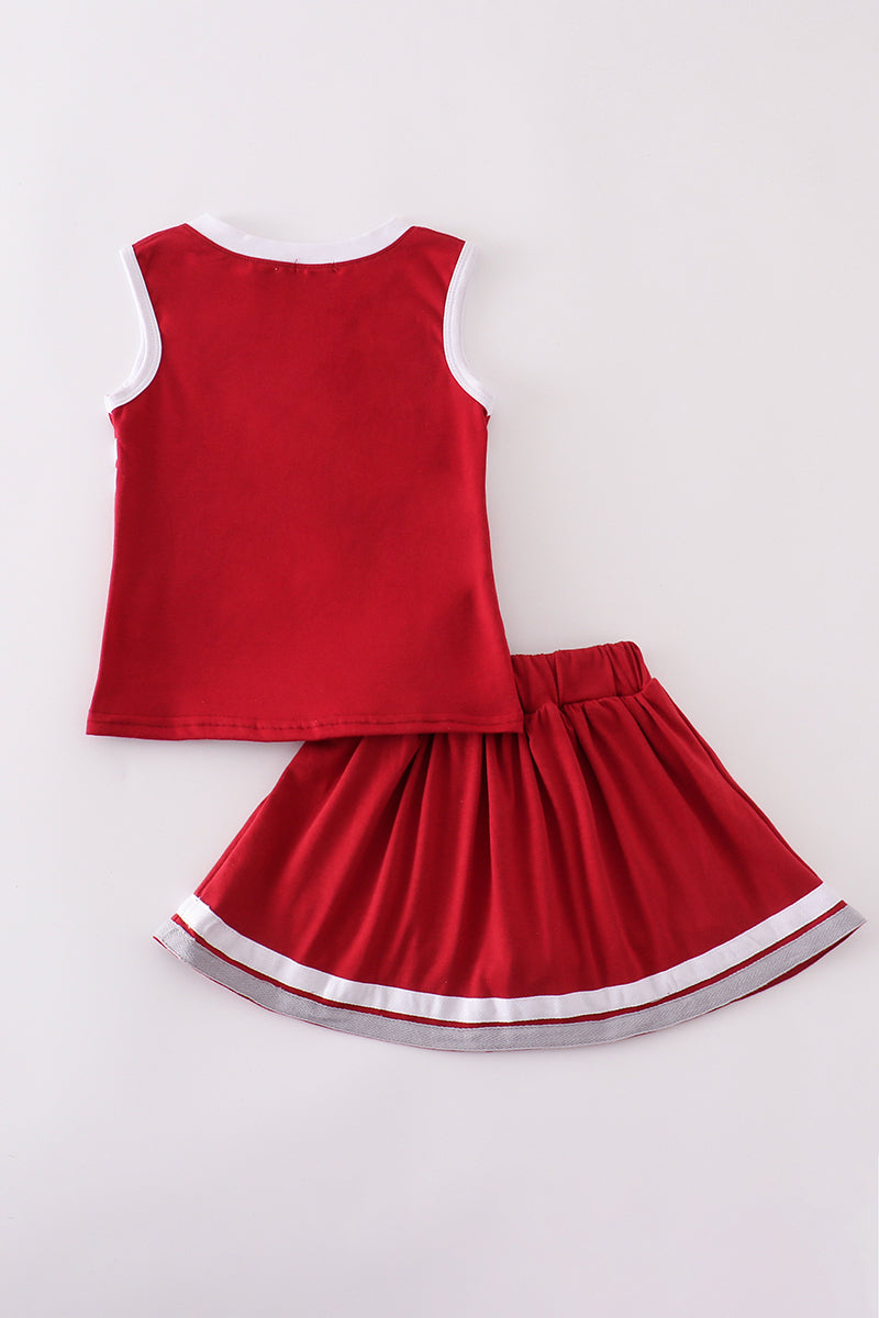 Cheerful children's Alabama skorts set with cute embroidery, perfect for game day fun.