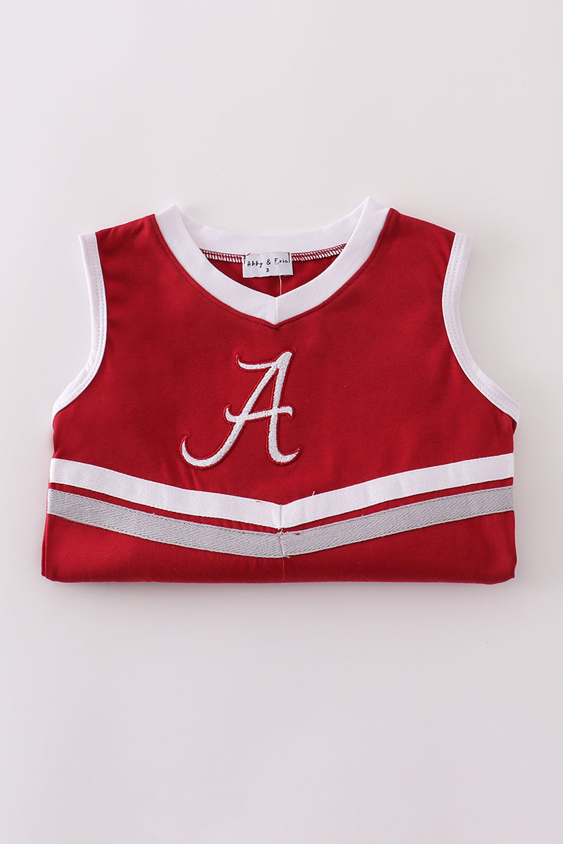 Cheerful children's Alabama skorts set with cute embroidery, perfect for game day fun.