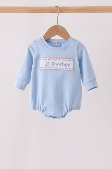 Blue Lil brother embroidery bubble