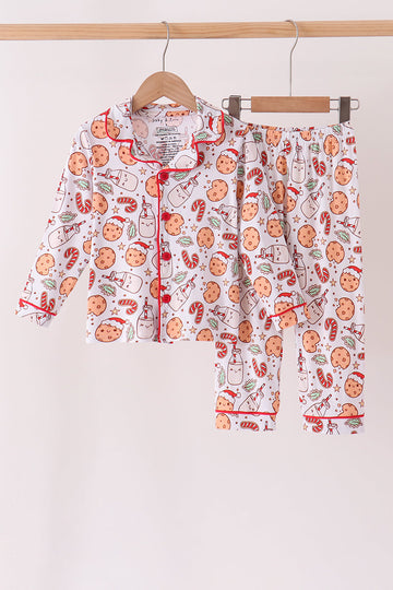 Red milk cookie bamboo pajama set
