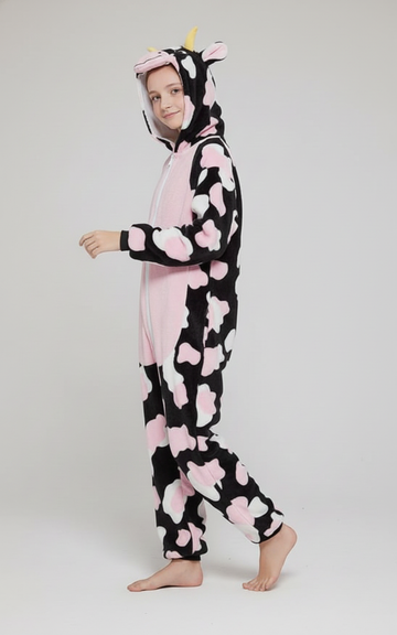 Cow Onesie Animal Costume Girls Women Pajamas