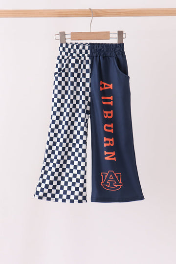 Navy Auburn checkered pants