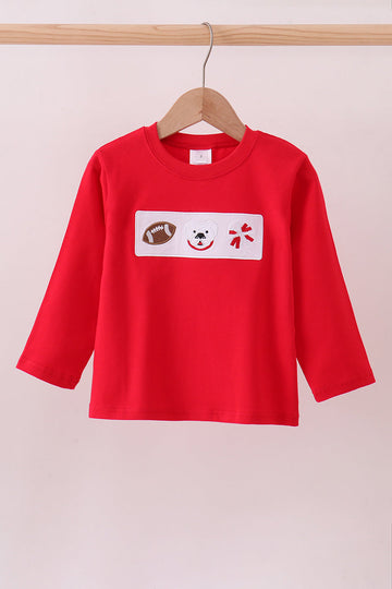 Premium Red Georgia bulldog embroidery top