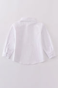 Cozy long sleeve shirt with cross embroidery, perfect for little adventurers.