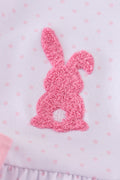 Premium Pink bunny bow dress with playful bunny pattern and charming bow detail.