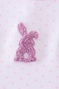 Premium Pink bunny bow set: adorable pink outfit with bunny print and matching bow.