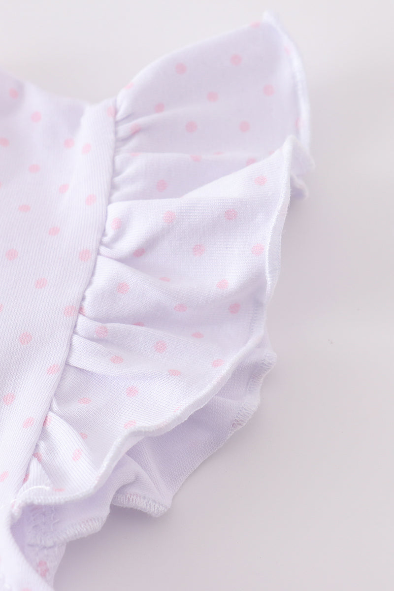 Premium Pink bunny bow set: adorable pink outfit with bunny print and matching bow.