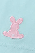 Premium Mint dress with adorable bunny embroidery, perfect for springtime adventures.