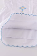 Cozy children's sweater with colorful cross embroidery, perfect for playful outings.