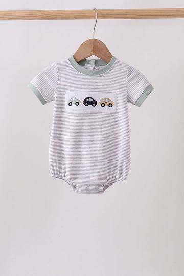 Green vehicle embroidery stripe bubble
