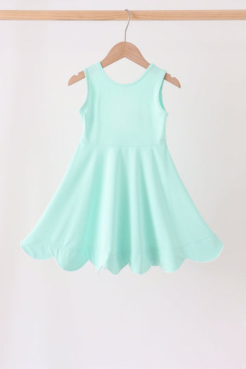 Mint Scalloped Dress