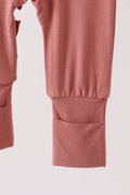 Dusty rose ruffle zipper bamboo romper – view 4