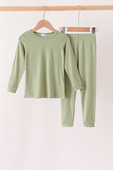 Green bamboo pajama set – wholesale for boutiques | Honeydew USA