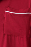 Burgundy bamboo mom pajama set – view 4