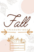 A colorful mystery box with cozy, patterned children's fall and winter clothing.