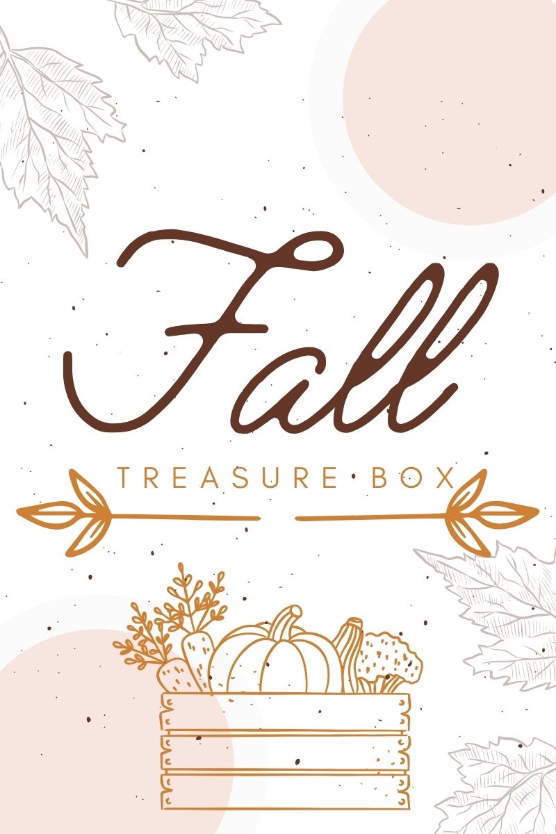 A colorful mystery box with cozy, patterned children's fall and winter clothing.