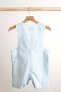 Blue Easter bunny hand-smocked jonjon with playful bunny pattern for boys.