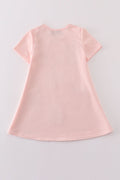 Matching pink sequin dresses with slippers, perfect for mom and daughter twinning.
