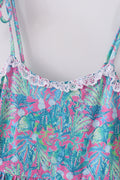 Green jungle bloom tiered dress with matching mom&me style from Sandilake Clothing.